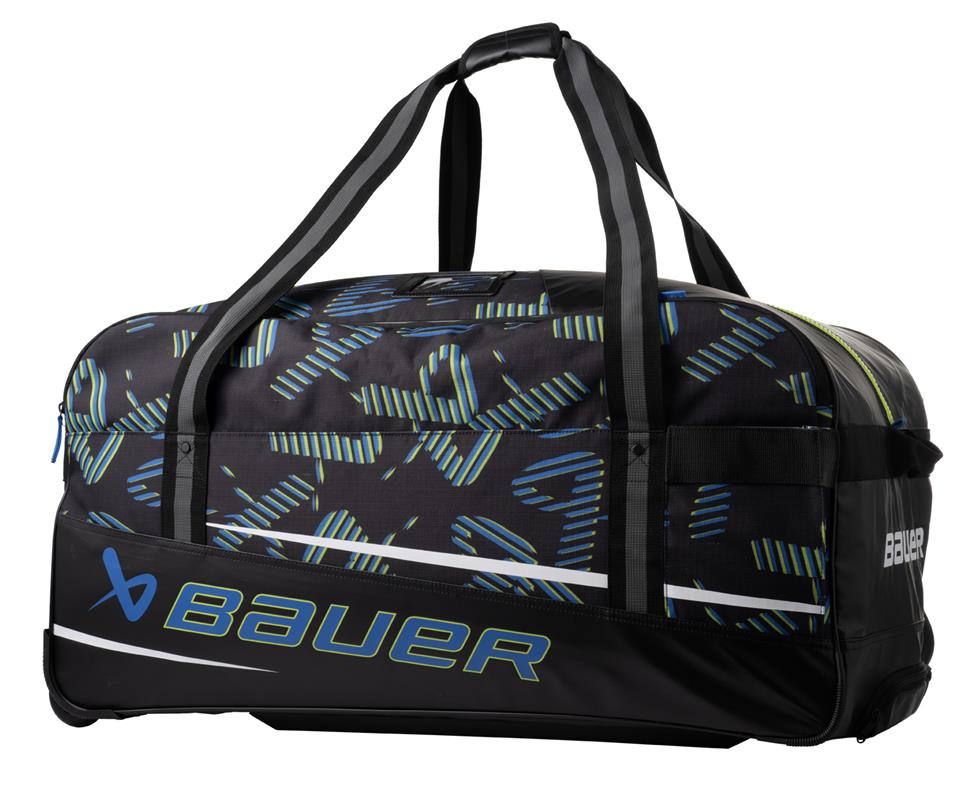 Sac d&#39;équipement à roulettes Bauer Premium S24 (Noir - Bleu, M) - Photo 1