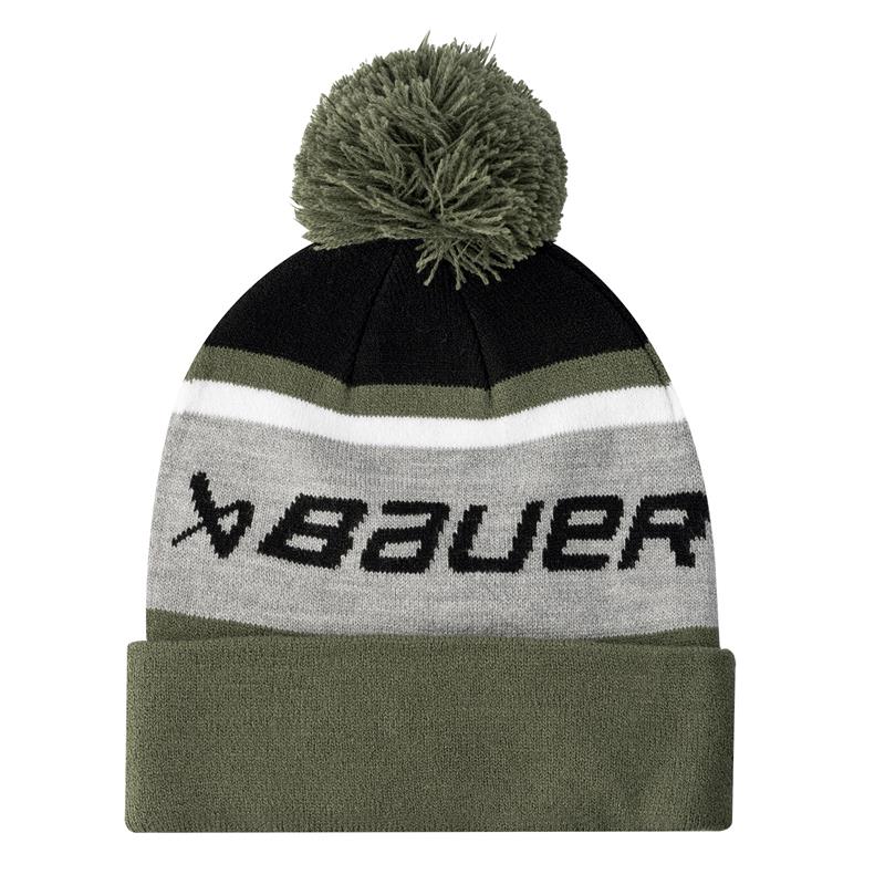 Bonnet Bauer Intarsia à Pompom - Enfant (Vert, Enfant) - Picture 1