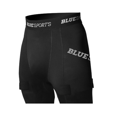 Short Blue Sport compression avec protection pelvienne - Femme