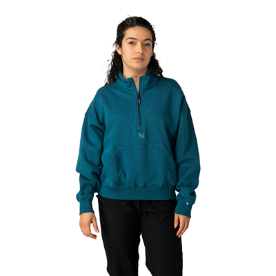 Sweat Bauer 1/4 Zip Bleu - Femme