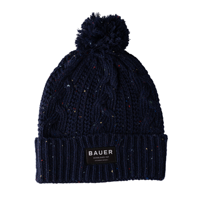 Bonnet à Pompom Bauer en Tricot et Torsadé - Femme