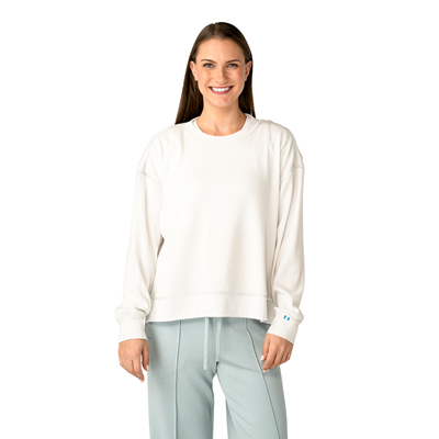 Sweat Bauer à Col Rond Gaufré - Femme