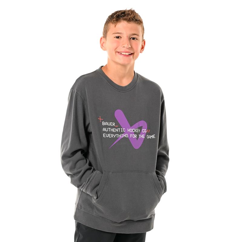 Sweat Bauer Crew - Enfant (Gris, Enfant M) - Photo 1