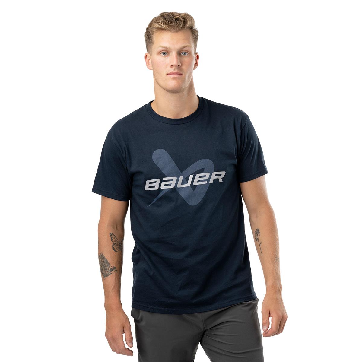T-Shirt Bauer Core LockUp (Bleu navy, Sénior S) - Picture 1