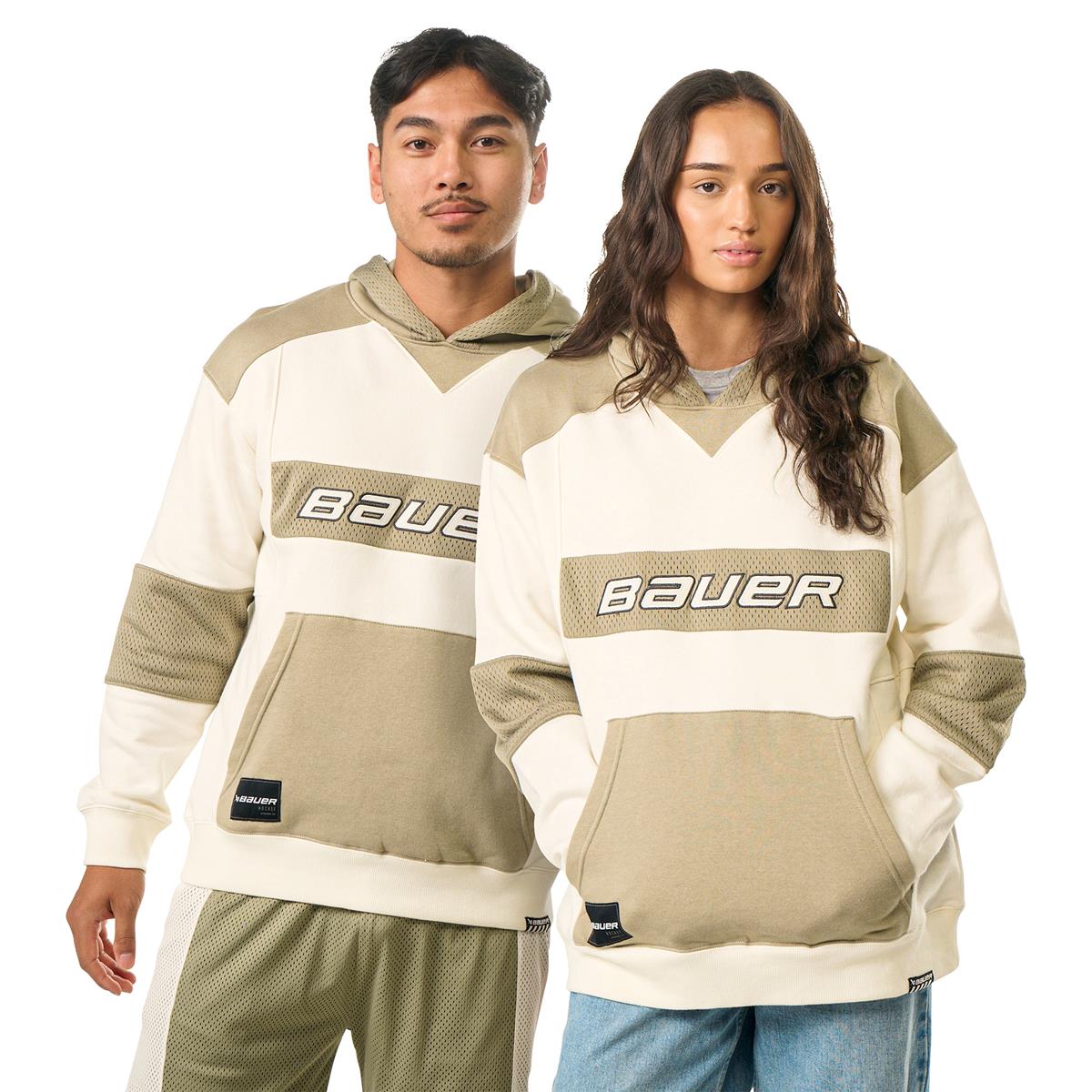 Sweat à capuche Bauer In the Crease (Beige, Sénior S) - Photo 1