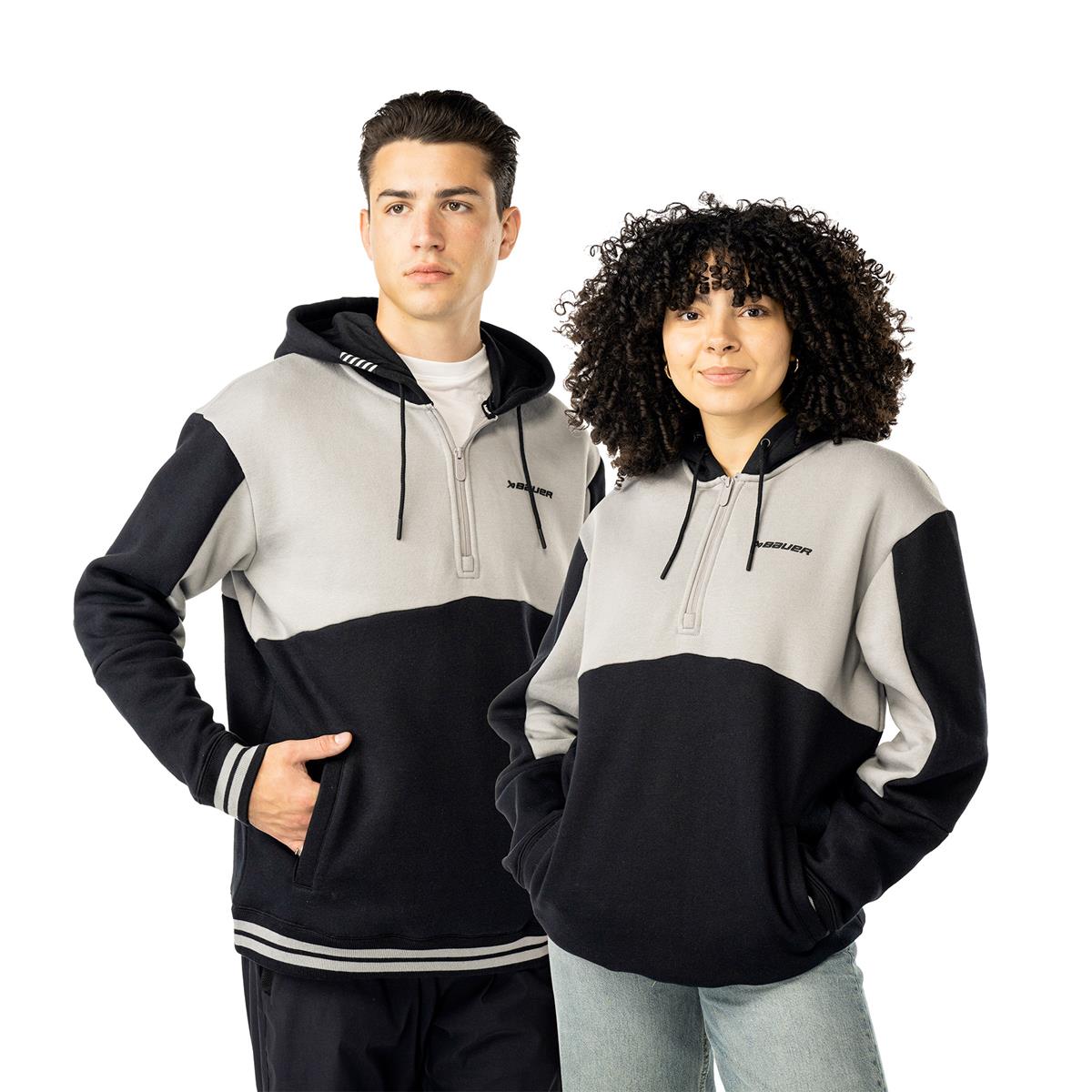 Sweat à capuche zip Bauer Novelty (Noir, Sénior L) - Picture 1