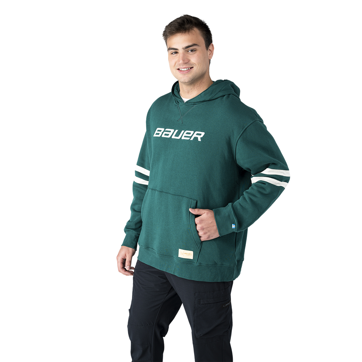 Sweat à capuche Bauer (Vert, Sénior L) - Picture 1