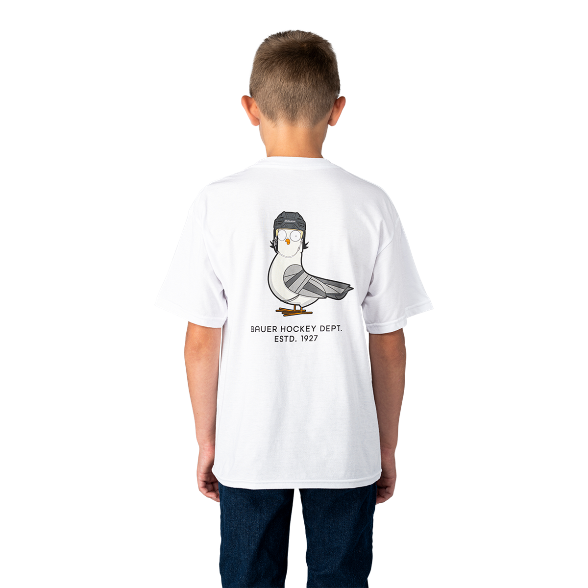 T-Shirt Pigeon Graphic Bauer - Enfant (Blanc, Enfant S) - Photo 1