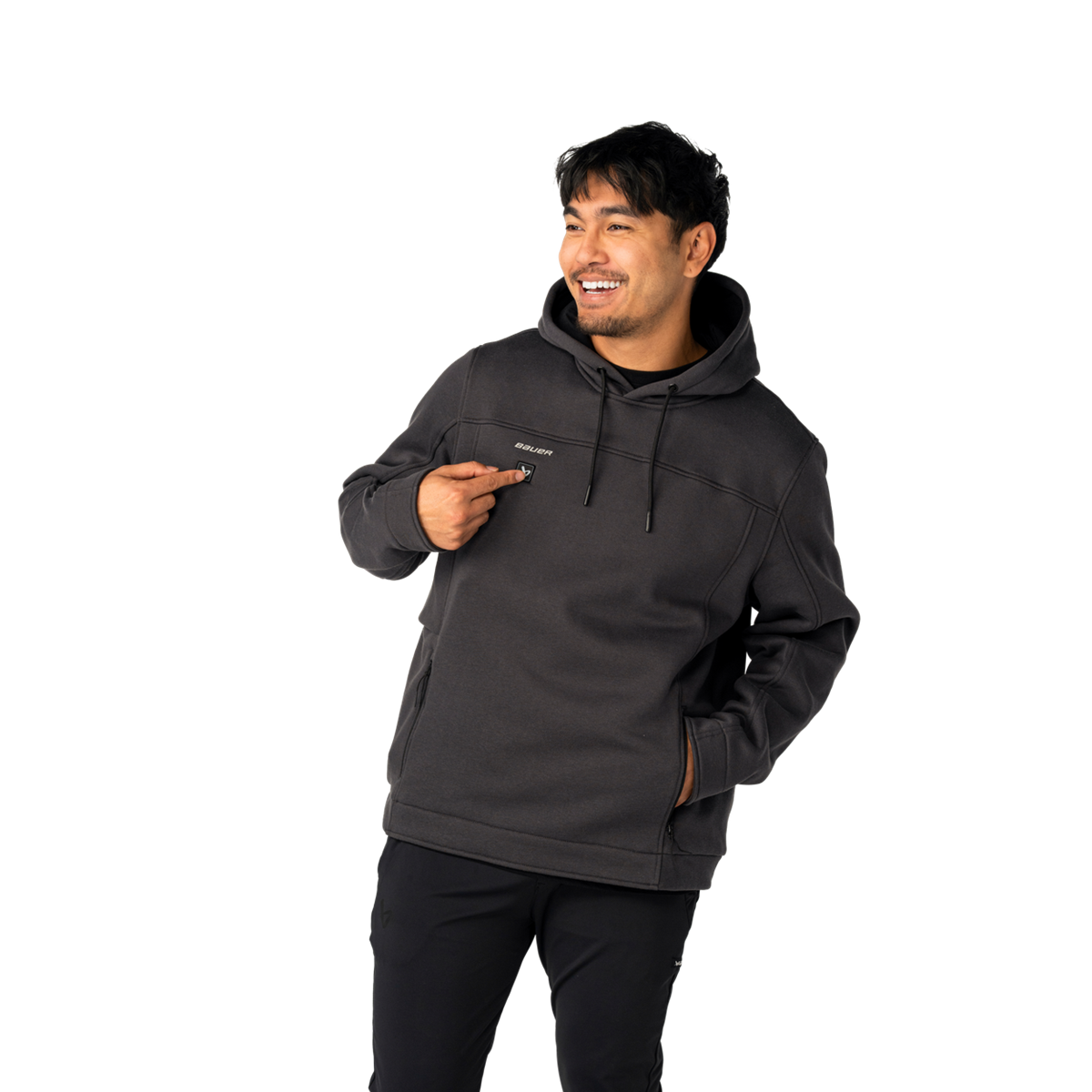 Sweat à capuche Bauer Redline chauffant (Noir, Sénior L) - Picture 1
