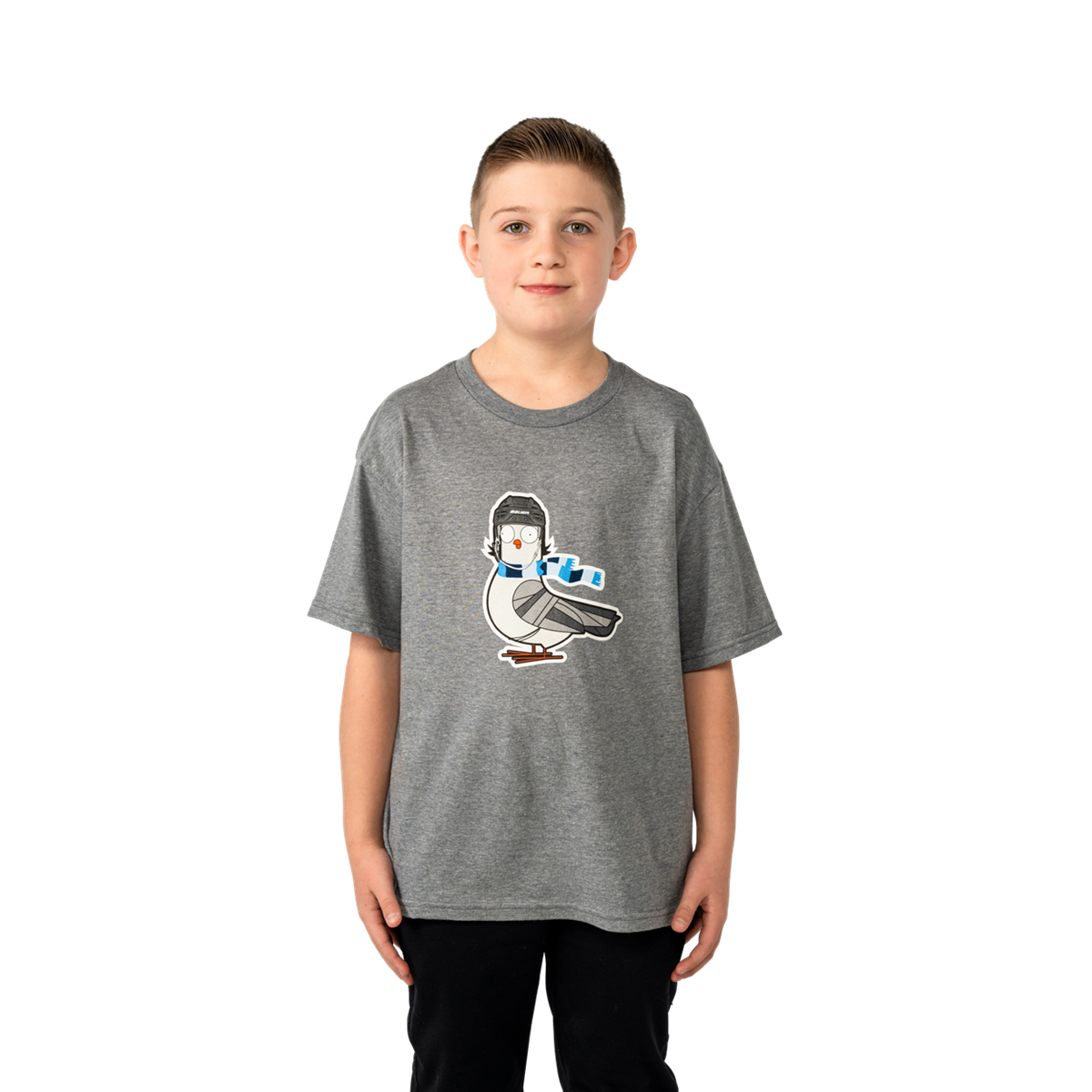 T-Shirt Bauer Pigeon Graphic - Enfant (Gris, Enfant M) - Picture 1